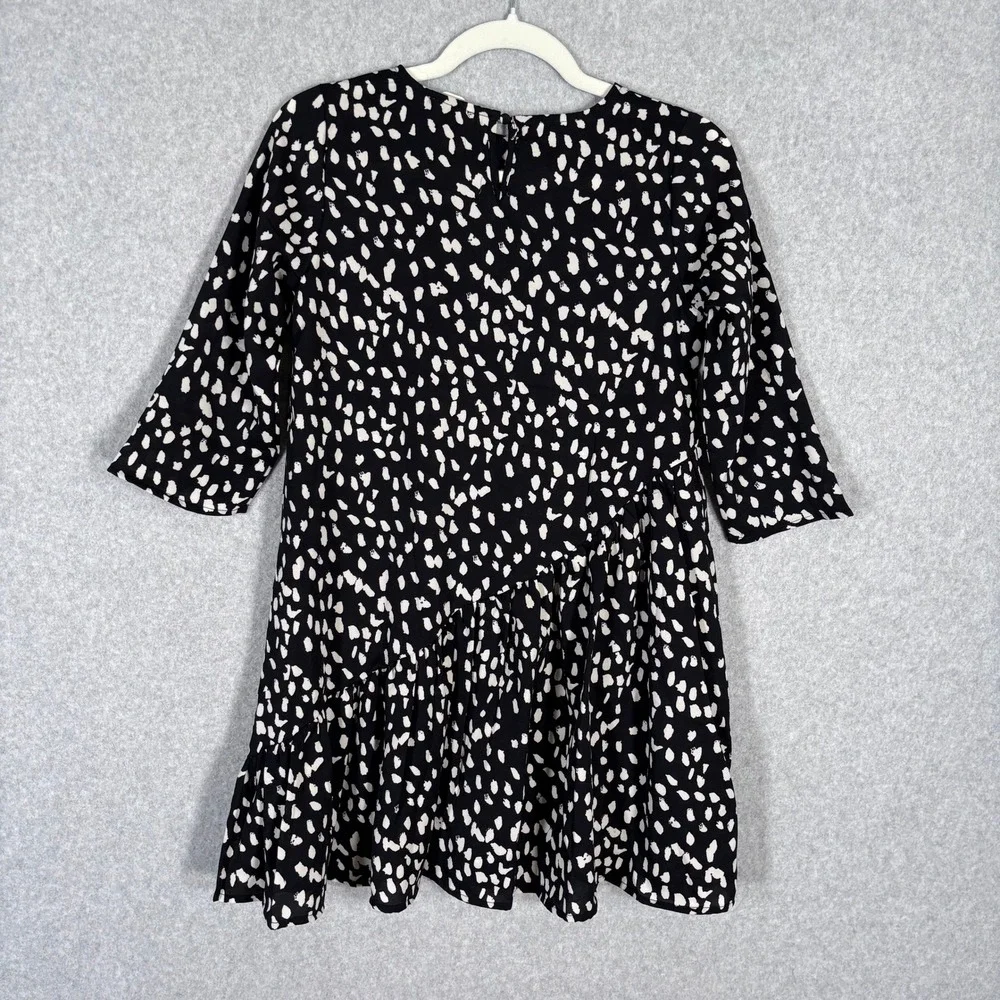 Hayden Girls Babydoll Dress Large Dalmatian Tiered Asymmetric Ruffles Flowy‎